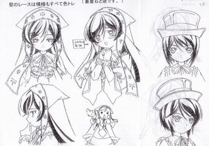 Rating: Safe Score: 0 Tags: 1girl auto_tagged blush dress image long_sleeves looking_at_viewer monochrome multiple_views pair sketch souseiseki suiseiseki User: admin