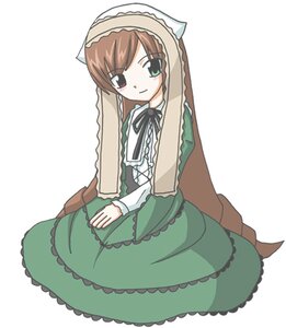 Rating: Safe Score: 0 Tags: 1girl brown_hair dress frills green_dress green_eyes heterochromia image long_hair long_sleeves looking_at_viewer red_eyes simple_background sitting smile solo suiseiseki very_long_hair white_background User: admin