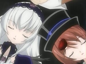 Rating: Safe Score: 0 Tags: 2girls brown_hair closed_eyes hairband hat image long_hair long_sleeves multiple_girls pair parted_lips rose silver_hair simple_background sleeping souseiseki suigintou top_hat User: admin