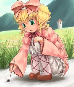 Rating: Safe Score: 0 Tags: 1girl :o araya_kei blonde_hair bloomers blue_sky bow bug cross-laced_footwear day dress drill_hair fairy frills full_body grass green_eyes hair_bow hina_ichigo hinaichigo holding image lolita_fashion long_sleeves meadow neck_ribbon open_mouth outdoors pill_bug pink_bow pink_dress pink_legwear plant red_ribbon ribbon road rozen_maiden short_hair sky solo squatting stick tower twin_drills underwear wide_sleeves wings User: admin