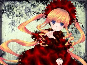 Rating: Safe Score: 0 Tags: 1girl blonde_hair blue_eyes bonnet bow bowtie dress drill_hair image long_hair long_sleeves looking_at_viewer red_dress shinku solo twintails very_long_hair User: admin