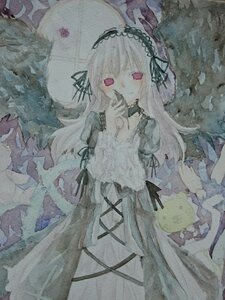 Rating: Safe Score: 0 Tags: 1girl dress flower frills hairband image lolita_hairband long_hair long_sleeves open_mouth pink_eyes red_eyes ribbon solo suigintou traditional_media very_long_hair watercolor_(medium) wings User: admin