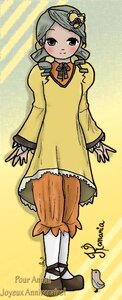 Rating: Safe Score: 0 Tags: 1girl artist_name blush bow dress drill_hair full_body hat image juliet_sleeves kanaria long_sleeves pantyhose puffy_sleeves shoes smile solo standing twin_drills yellow_dress User: admin