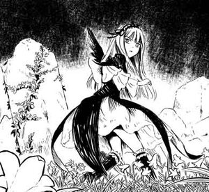 Rating: Safe Score: 0 Tags: 1girl dress flower frills grass greyscale hairband image long_hair long_sleeves looking_at_viewer monochrome nature outdoors solo standing suigintou very_long_hair wings User: admin