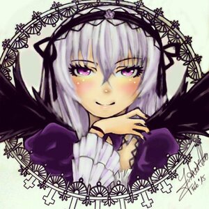 Rating: Safe Score: 0 Tags: 1girl black_ribbon black_wings blush detached_collar dress frills image long_hair long_sleeves looking_at_viewer pink_eyes puffy_sleeves ribbon smile solo suigintou upper_body wings User: admin