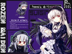 Rating: Safe Score: 0 Tags: 1girl black_wings blush chibi dress flower frills hairband image long_hair long_sleeves looking_at_viewer multiple_views red_eyes ribbon silver_hair smile solo suigintou wings User: admin