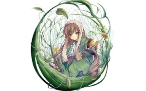 Rating: Safe Score: 0 Tags: 1girl brown_hair dress flower frills green_dress green_eyes heterochromia image long_hair long_sleeves looking_at_viewer plant red_eyes simple_background solo suiseiseki very_long_hair vines watering_can white_background User: admin