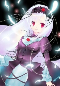 Rating: Safe Score: 0 Tags: 1girl black_ribbon cross-laced_clothes dress feathers flower frills hairband image juliet_sleeves long_hair long_sleeves looking_at_viewer puffy_sleeves red_eyes ribbon rose silver_hair smile solo suigintou very_long_hair wings User: admin