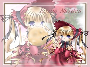 Rating: Safe Score: 0 Tags: 1girl blonde_hair blue_eyes blush bonnet bow dress image long_hair long_sleeves looking_at_viewer multiple_girls red_dress shinku solo twintails umbrella wings User: admin