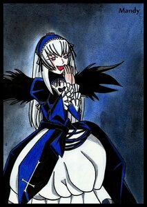 Rating: Safe Score: 0 Tags: 1girl black_border black_wings dress flower frills hairband image letterboxed long_hair long_sleeves looking_at_viewer night open_mouth pink_eyes silver_hair sky solo star_(sky) starry_sky suigintou wings User: admin