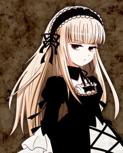 Rating: Safe Score: 0 Tags: 1girl bangs black_dress blonde_hair closed_mouth detached_collar dress expressionless frills hairband image juliet_sleeves lolita_fashion lolita_hairband long_hair long_sleeves puffy_sleeves red_eyes ribbon simple_background solo suigintou upper_body very_long_hair User: admin