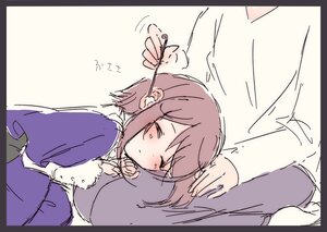 Rating: Safe Score: 0 Tags: 1girl black_border blush border brown_hair closed_eyes dress holding image letterboxed long_sleeves short_hair sleeping solo souseiseki User: admin