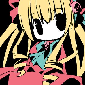 Rating: Safe Score: 0 Tags: 1girl blonde_hair blue_eyes bow choker dress eyebrows_visible_through_hair flower image jewelry long_hair rose shinku simple_background solo User: admin