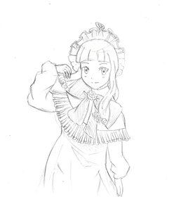 Rating: Safe Score: 0 Tags: 1girl bangs blunt_bangs dress flower frills greyscale image long_hair long_sleeves looking_at_viewer monochrome rose shinku simple_background smile solo white_background User: admin