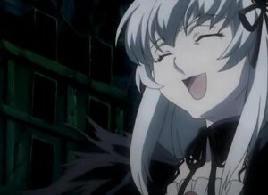 Rating: Safe Score: 0 Tags: 1girl :d ^_^ close-up closed_eyes image long_hair open_mouth ribbon smile solo suigintou User: admin