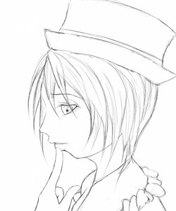 Rating: Safe Score: 0 Tags: 1girl greyscale hat image monochrome profile sketch solo souseiseki User: admin