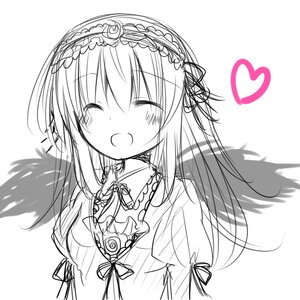 Rating: Safe Score: 0 Tags: 1girl :d ^_^ bangs blush breasts closed_eyes cropped_torso dress eyebrows_visible_through_hair facing_viewer feathered_wings frilled_hairband greyscale hair_between_eyes hairband head_tilt heart image juliet_sleeves long_hair long_sleeves monochrome open_mouth puffy_sleeves ribbon simple_background smile solo striped suigintou upper_body vertical-striped_dress vertical_stripes very_long_hair white_background wings User: admin