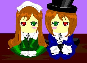 Rating: Safe Score: 0 Tags: 3girls brown_hair dress green_dress green_eyes hat heterochromia image long_hair long_sleeves looking_at_viewer multiple_girls pair red_eyes siblings simple_background sisters souseiseki suiseiseki top_hat twins very_long_hair User: admin