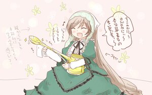 Rating: Safe Score: 0 Tags: 1girl :d apron blush brown_hair bug butterfly closed_eyes dress flower green_dress head_scarf image insect long_hair long_sleeves open_mouth ribbon smile solo suiseiseki very_long_hair User: admin