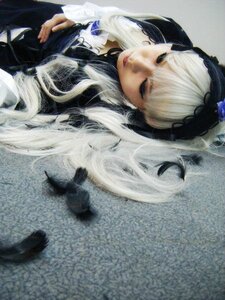 Rating: Safe Score: 0 Tags: 1girl bangs black_dress closed_eyes closed_mouth dress feathers flower frills hairband lips long_hair long_sleeves silver_hair solo suigintou upper_body User: admin