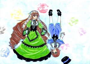 Rating: Safe Score: 0 Tags: 2girls brown_hair dress frills green_dress green_eyes hat image long_hair long_sleeves looking_at_viewer multiple_girls pair red_eyes short_hair siblings sisters souseiseki suiseiseki top_hat twins very_long_hair User: admin