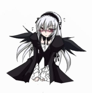 Rating: Safe Score: 0 Tags: 1girl black_dress black_wings blush dress flying_sweatdrops frilled_sleeves frills hairband image juliet_sleeves lolita_hairband long_hair long_sleeves looking_at_viewer puffy_sleeves simple_background solo suigintou white_background wings User: admin