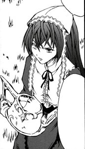 Rating: Safe Score: 0 Tags: 1girl frills greyscale image monochrome ribbon solo suiseiseki User: admin