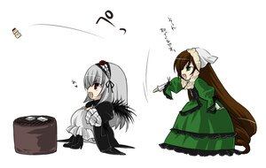 Rating: Safe Score: 0 Tags: 2girls brown_hair dress green_eyes image long_hair long_sleeves multiple_girls open_mouth pair red_eyes silver_hair simple_background suigintou suiseiseki very_long_hair watering_can white_background wings User: admin