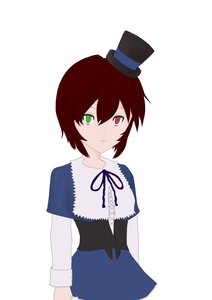 Rating: Safe Score: 0 Tags: 1boy green_eyes hat heterochromia image long_sleeves looking_at_viewer mini_hat mini_top_hat neck_ribbon red_eyes ribbon shirt simple_background solo souseiseki striped top_hat vertical_stripes white_background white_shirt User: admin