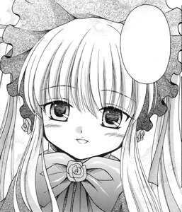 Rating: Safe Score: 0 Tags: 1girl blush bow bowtie flower greyscale image long_hair looking_at_viewer monochrome rose shinku sidelocks simple_background smile solo twintails User: admin