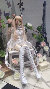 Rating: Safe Score: 0 Tags: 1girl blonde_hair boots doll dress flower kirakishou long_hair pink_flower pink_hair pink_rose rose sitting solo thorns vines white_flower white_rose yellow_rose User: admin