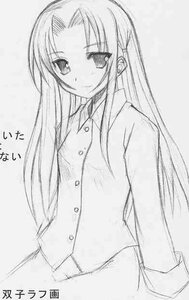 Rating: Safe Score: 0 Tags: 1girl bangs buttons greyscale human image kakizaki_megu long_hair long_sleeves looking_at_viewer monochrome parted_bangs smile solo upper_body User: admin