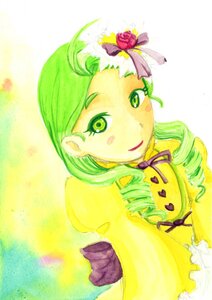 Rating: Safe Score: 0 Tags: 1girl drill_hair flower green_eyes green_hair hair_flower hair_ornament image kanaria long_hair ribbon rose smile solo twin_drills upper_body User: admin