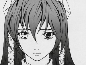 Rating: Safe Score: 0 Tags: 1girl braid closed_mouth earrings frown greyscale hair_between_eyes image jewelry long_hair looking_at_viewer monochrome portrait solo suiseiseki veil User: admin