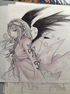 Rating: Safe Score: 0 Tags: 1girl black_wings dress frilled_sleeves frills hairband image long_hair long_sleeves looking_at_viewer photo ribbon solo suigintou traditional_media wings User: admin