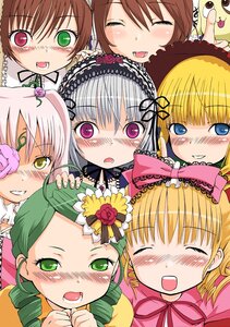 Rating: Safe Score: 0 Tags: 6+girls ^_^ blonde_hair blue_eyes blush brown_hair closed_eyes dress drill_hair green_eyes green_hair hairband heterochromia hina_ichigo image kanaria long_hair looking_at_viewer multiple multiple_girls open_mouth pink_bow pink_hair shinku siblings silver_hair sisters smile souseiseki suigintou suiseiseki tagme twins twintails User: admin