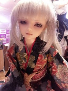 Rating: Safe Score: 0 Tags: 1girl bangs blonde_hair blurry closed_mouth doll floral_print japanese_clothes kimono long_hair looking_at_viewer solo suigintou upper_body User: admin