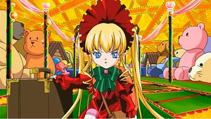 Rating: Safe Score: 0 Tags: 1girl blonde_hair blue_eyes bonnet bow bowtie box dress green_bow image long_hair long_sleeves looking_at_viewer red_dress shinku solo stuffed_animal teddy_bear twintails User: admin