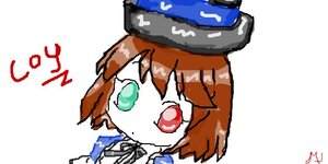 Rating: Safe Score: 0 Tags: 1girl blue_headwear blue_neckwear hat image open_mouth short_hair signature simple_background solo souseiseki white_background User: admin