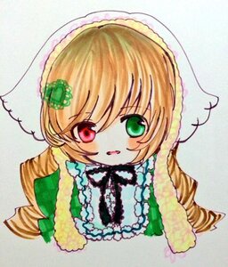 Rating: Safe Score: 0 Tags: 1girl bangs blonde_hair blush chibi dress drill_hair eyebrows_visible_through_hair full_body green_dress green_eyes image long_hair looking_at_viewer red_eyes solo suiseiseki User: admin