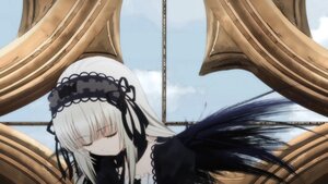 Rating: Safe Score: 0 Tags: 1girl bangs black_dress black_wings closed_eyes closed_mouth detached_collar dress frills gothic_lolita hairband image lolita_fashion lolita_hairband long_hair ribbon silver_hair sky solo suigintou very_long_hair wings User: admin