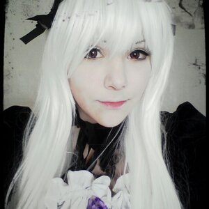 Rating: Safe Score: 0 Tags: 1girl bangs closed_mouth flower lips long_hair looking_at_viewer photo portrait rose smile solo suigintou white_hair User: admin