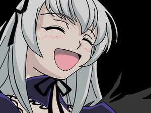 Rating: Safe Score: 3 Tags: 1girl :d black_ribbon closed_eyes dress hair_ribbon image long_hair open_mouth ribbon simple_background smile solo suigintou User: admin