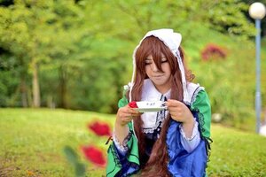 Rating: Safe Score: 0 Tags: 1girl blue_dress blurry brown_hair closed_eyes depth_of_field dress long_hair long_sleeves outdoors solo suiseiseki upper_body User: admin