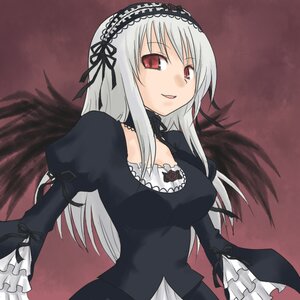 Rating: Safe Score: 0 Tags: 1girl auto_tagged black_dress black_ribbon black_wings detached_collar dress feathers frills hairband image juliet_sleeves long_hair long_sleeves puffy_sleeves red_eyes silver_hair simple_background solo suigintou wings User: admin