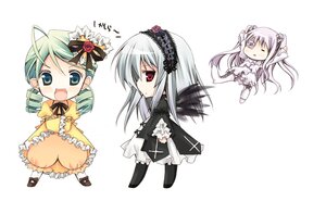 Rating: Safe Score: 0 Tags: 3girls chibi dress frills green_hair hairband image long_hair long_sleeves multiple multiple_girls one_eye_closed open_mouth silver_hair smile suigintou tagme User: admin