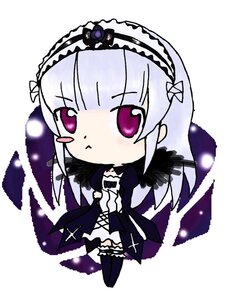 Rating: Safe Score: 0 Tags: 1girl black_wings chibi dress frills full_body hairband image long_hair long_sleeves looking_at_viewer ribbon silver_hair solo suigintou wings User: admin