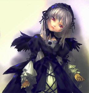 Rating: Safe Score: 0 Tags: 1girl black_wings detached_collar dress flower frilled_sleeves frills hairband image long_hair long_sleeves looking_at_viewer pink_eyes rose silver_hair solo suigintou wings User: admin