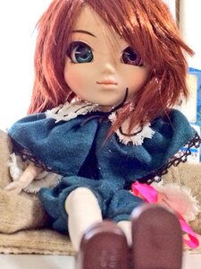 Rating: Safe Score: 0 Tags: 1girl blue_dress blue_eyes blurry blurry_foreground depth_of_field doll dress long_sleeves looking_at_viewer solo souseiseki User: admin