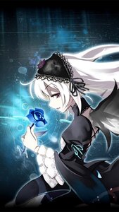Rating: Safe Score: 0 Tags: 1girl black_dress black_ribbon dress frilled_sleeves frills hairband image juliet_sleeves lolita_hairband long_hair long_sleeves ribbon silver_hair solo star_(sky) suigintou wings User: admin